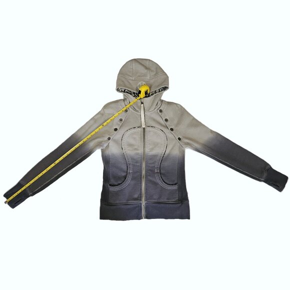 LULULEMON Grey Special Addition Scuba Hoodie Detachable Sleeves Size 8 - Picture 4 of 14